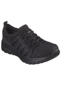 Skechers Damen Slip-On Sneaker "GRACEFUL-SOFT SOUL", Gr. 38, schwarz, Textil, Lederimitat, unifarben, sportlich, Schuhe, mit Memory Foam Ausstattung