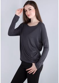 Imperial Damen Langarmshirt, grau, casual, Gr. S, unifarben, Single Jersey, Obermaterial: 95% Viskose, 5% Elasthan, Shirts, in lässiger "O - Shape"