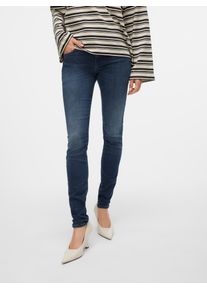 Véro Moda VERO MODA Damen Slim-fit-Jeans "VMLUX MR SLIM JEANS RI392 GA NOOS", blau, modisch, Gr. XS, Denim/Jeans, Obermaterial: 92% Baumwolle, 6%