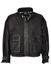 Maze Damen Lederjacke "4202123", schwarz, Gr. XL, Obermaterial: 100% Lammleder / Futter: 100% Polyester / Ärmelmaterial: 100% Polyester, Jacken