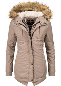 Marikoo Damen Wintermantel "Akira", grau, casual, Gr. L, Obermaterial: 90% Polyester, 10% Nylon, Futter: 100% Polyester, Wattierung: 100% Polyester,