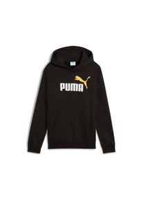 Puma Kinder Kapuzensweatshirt "ESS 2 COLOR NO. 1 LOGO HOODIE FL B"Puma schwarz, sunny gelb, sportlich, Gr. 176, bedruckt, Fleece, Obermaterial: 66%