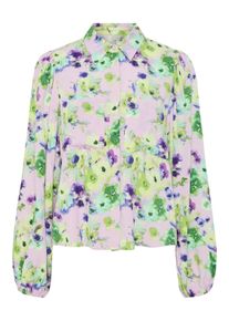 Y.A.S Damen Hemdbluse "YASASINA LS SHIRT S. NOOS"pale lila aop:wilma, modisch, Gr. 44, bedruckt, Web, Obermaterial: 100% Viskose, Blusen