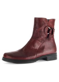 Gabor Damen Stiefelette, Gr. 36, rot, Leder, unifarben, klassisch, Schuhe, Blockabsatz, Boots, Businesschuh mit Best Fitting Funktion