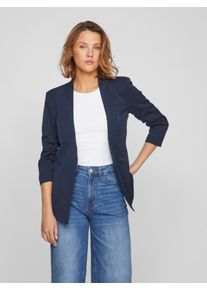 Vila Damen Kurzblazer "VIHER NEW 3/4 BLAZER -NOOS", blau, modisch, Gr. XS, unifarben, Web, Obermaterial: 63% Polyester, 33% Viskose, 4% Elasthan,