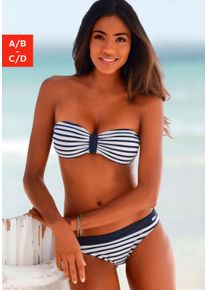 Venice Beach Damen Bandeau-Bikini-Top "Summer", bunt, Gr. 34, bedruckt, gemustert, geblümt, gestreift, Xtra Life LYCRA, Bikini-Oberteile, mit