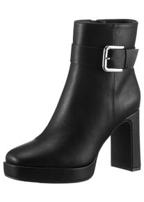 ANISTON SHOES Damen Stiefelette, Gr. 41, schwarz, Lederimitat, elegant, Schuhe, Abendstiefelette mit Plateau - NEUE KOLLEKTION