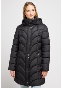 Barbara Lebek Damen Kurzmantel, schwarz, casual, Gr. 38, unifarben, Steppware, Obermaterial: 100% Polyester. Futter: 100% Polyamid, Mäntel, mit Kapuze
