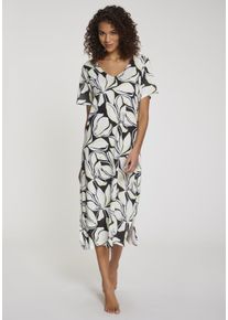 Vivance Dreams Damen Shirtkleid, Gr. 36, bunt, Single Jersey, Obermaterial: 100% Viskose, geblümt, Basic, Kleider, mit Alloverprint