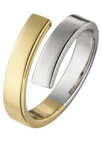 Jobo Damen Silberring, 54, Silber 925 (Sterlingsilber), silber, Silber 925 (Sterlingsilber), Fingerringe, offen 925 Silber bicolor vergoldet