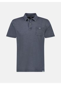 Lerros Herren Poloshirt "Lerros Poloshirt in weicher, gewaschener Jerseyqualität", blau, Gr. S, 100% Baumwolle, Shirts