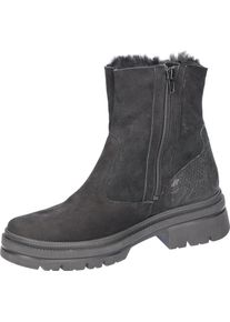 Waldläufer WALDLÄUFER Damen Winterstiefelette "H-AMARA", Gr. 5,5, schwarz, Nubukleder, Lammfell, Reptilienprägung, modisch, Schuhe, Winterboots, Warmfutter, in
