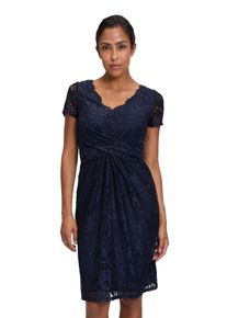 Vera Mont Damen Spitzenkleid "Vera Mont Spitzenkleid figurbetont", blau, feminin, Gr. 36, Spitze, Obermaterial: 90% Polyamid, 10% Elasthan. Futter: