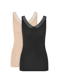 Triumph Damen BH-Hemd "Feel of Modal Tank Top 2P", Gr. XL, schwarz, Obermaterial: 87% Modal, 13% Elasthan, BHs, sehr weich