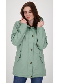DEPROC Active Damen Regenmantel "ANKERGLUTTRAUM WOMEN", grau, casual, Gr. 42, Obermaterial: 100% Polyurethan; Futter: 100% Polyesteru201c, Mäntel,