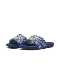 Puma Sandale "Cool Cat 2.0 Poised 2 Race Slides Kinder", Gr. 32blau crystal lemon sherbert cool weather gelb, Obermaterial: Synthetik; Futter: