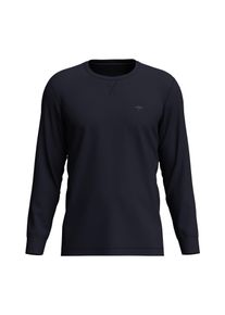 Fynch-Hatton Herren Langarmshirt, blau, casual, Gr. XL, Strukturmuster, Obermaterial: 80% Baumwolle, 20% Viskose, Shirts, mit Waffelstruktur