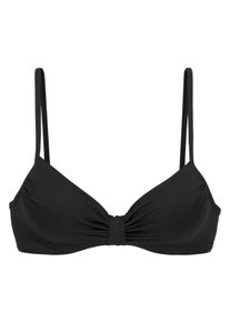 Lascana Damen Bügel-Bikini-Top, schwarz, Gr. 42, Polyamid, Bikini-Oberteile, mit wattierten Cups