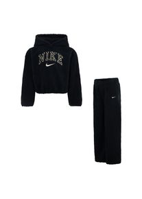 Nike Sportswear Kinder Jogginganzug, schwarz, sportlich, Gr. 122, unifarben, Plüsch, Obermaterial: 100% Polyester, Sportanzüge