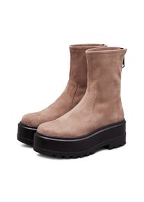 Damen Stiefelette "FLATFORM ZIP MG SS", Calvin Klein Jeans, Gr. 39, grau, Textil, unifarben, modisch, Schuhe, Plateau, Herbstmode, Boots, mit