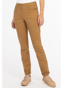 Recover Pants Damen Stoffhose "Damenhose", gelb, Gr. 46, unifarben, 92% Baumwolle;5% Elastomultiester;3% Elasthan, Hosen, 5-Pocket-Hose