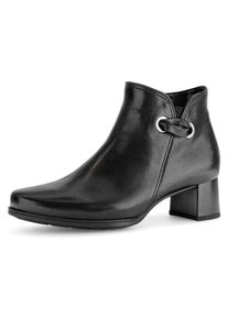 Gabor Damen Stiefelette "St. Tropez", Gr. 37, schwarz, Glattleder, unifarben, elegant, Schuhe, mit Schmuckelement