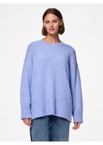 Pieces Damen Rundhalspullover "PCNANCY LS LOOSE O-NECK KNIT NOOS BC", lila, casual, Gr. XL, unifarben, Strick, Obermaterial: 79% Polyester, 13%