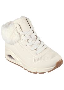 Skechers Kinder Winterboots "ESS - STREET GIRLS", Gr. 35, beige, Lederimitat, Fellimitat, sportlich, Schuhe, Schnürstiefel mit