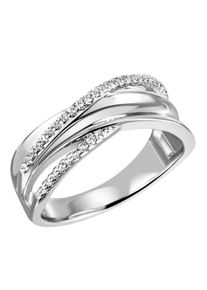 Firetti Damen Fingerring "Schmuck Geschenk Silber 925 Silberring Ring glitzernd", 58, Silber 925 (Sterlingsilber), 3,3mm, silber, Silber 925