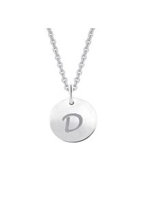 ONE ELEMENT Damen Ketten-Anhänger "Buchstabe D Buchstaben Anhänger aus 333 Weißgold Ø 11,0 mm", D, Weißgold 333-Gold, silber, Weißgold 333, Gold,