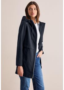 Cecil Damen Kurzmantel, blau, casual, Gr. XL, unifarben, Stoff, Obermaterial: 92% Polyester, 8% Elasthan; Futter: 100% Polyester, Mäntel, mit