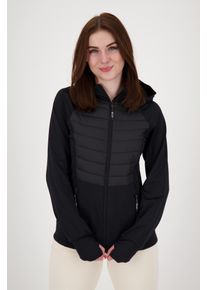 DEPROC Active Damen Strickfleecejacke "ELMCOURT V WOMEN", schwarz, sportlich, Gr. 44, 100% Polyester, Jacken, auch in Großen Größen erhältlich