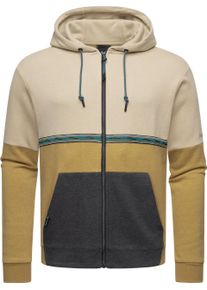 Ragwear Herren Kapuzensweatjacke "Blocky", beige, Basic, Gr. M, Sweatware, Obermaterial: 70% Baumwolle, 30% Polyester, Sweatjacken, Herren Basic