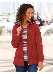 Casual Looks Damen Fleecejacke, rot, Gr. 40, unifarben, 100% Polyester, Jacken