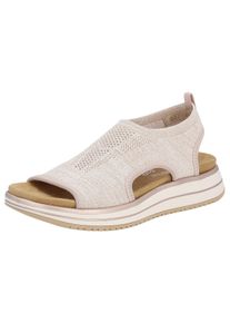 Remonte Damen Sandale, Gr. 38, rosa, Textil, sportlich, Schuhe, Sommerschuh, Sandalette, Keilabsatz, mit offener Ferse