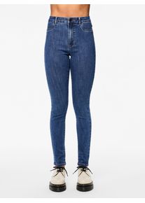 Pieces Damen Jeansjeggings "PCDEA HW SKINNY MB JEGGING NOOS", blau, modisch, Gr. S, unifarben, Denim/Jeans, Obermaterial: 66% Baumwolle, 28%