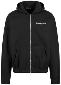 DROPSIZE Herren Sweatjacke "Dropsize Herren Super Heavy Oversized Crime Zip Hoodie", schwarz, Gr. XS, 70% Baumwolle, 30% Polyester, Sweatjacken