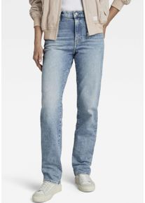 G-Star Raw G-STAR Damen High-waist-Jeans "Viktoria High Straight", blau, casual, Gr. 30, Denim/Jeans, Obermaterial: 99% Baumwolle, 1% Elasthan, Jeans
