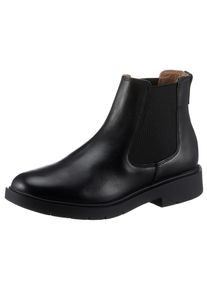 Geox Damen Chelseaboots "D SPHERICA EC1 C", Gr. 40, schwarz, Leder, unifarben, klassisch, Schuhe, Boots, Winterboots, Stiefel aus nachhaltigerem LWG