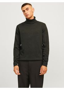 Jack & Jones JACK & JONES Herren Rollkragenpullover "JJEBASIC KNIT ROLL NECK NOOS", grün, modisch, Gr. L, unifarben, Strick, Obermaterial: 100% Baumwolle, Pullover