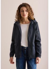 Cecil Damen Fellimitatjacke, blau, casual, Gr. XL, unifarben, Stoff, 100% Polyester, Jacken, super weich