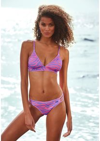 Venice Beach Damen Triangel-Bikini-Top "Fjella", bunt, Gr. 34, Animalprint, Microfaser, Polyamid, Bikini-Oberteile, in zweifarbiger Animal-Optik