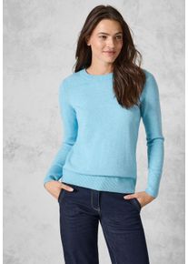Cecil Damen Strickpullover, blau, casual, Gr. XL, unifarben, Stoff, 50% Viskose, 28% Polyester, 22% Nylon, Pullover, aus softem Materialmix