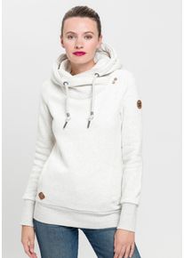 Ragwear Damen Kapuzensweatshirt "GRIPYBUTTON", weiß, casual, Gr. XS, meliert, kontrastfarbene Details, Sweatware, Obermaterial: 90% Baumwolle, 10%