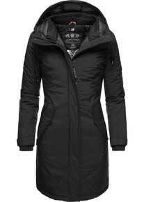 Navahoo Damen Wintermantel "Letiziaa", schwarz, casual, Gr. XL, Oberstoff: 100% Polyester, Futter: 100% Polyester, Wattierung: 100% Polyester,
