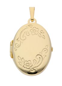 Adelia´s ADELIA ́S Damen Ketten-Anhänger "585 Gold Medaillon Anhänger", Gold, gold, Gold, Schmuckanhänger, Goldschmuck für Damen