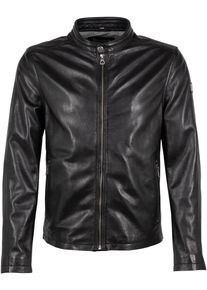 Mauritius Herren Lederjacke "GMNamik", schwarz, modisch, Gr. XL, unifarben, Obermaterial: 100% Schafsleder, Jacken, mit Reißverschluss, Stehkragen