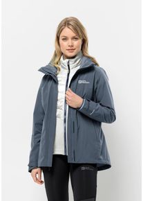 Jack Wolfskin Damen 3-in-1-Funktionsjacke "LUNTAL 3IN1 JKT W", grau, Gr. XS, Obermaterial: 100% Polyester; Futter: 100% Polyester; Innenmaterial: 94%