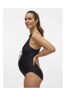 MAMALICIOUS Damen Umstandsbadeanzug "MLNEWRUSSEL SWIMSUIT 2F A. NOOS", schwarz, modisch, Gr. L, unifarben, Elasthan, Polyester, Badeanzüge