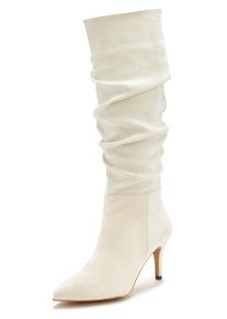 Lascana Damen Reißverschlussstiefel, Gr. 40, beige, Obermaterial: 100% Textilmaterial. Futter: 100% Textilmaterial. Decksohle: 100% Textilmaterial.